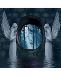 GladsBuy Guardian Angel 5' x 5' Computer Printed Photography Backdrop Forest Theme Background XLX-582