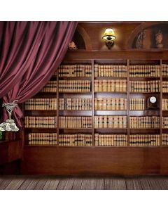 GladsBuy Neat and Clean Bookcase 10' x 10' Computer Printed Photography Backdrop Bookshelf Theme Background DT-XU-0076