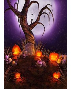 GladsBuy Haunted Pumpkins 5' x 7' Computer Printed Photography Backdrop Halloween Theme Background LMG-033