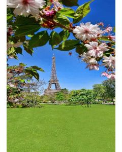 GladsBuy Fresh Eiffel Tower 5' x 7' Computer Printed Photography Backdrop Outdoor Architectural Theme Background LMG-231