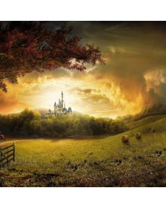 GladsBuy Autumn Castle 8' x 8' Computer Printed Photography Backdrop Nature Theme Background CM-6755