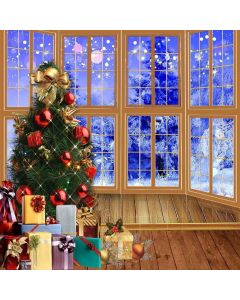 GladsBuy Exquisite 10' x 10' Computer Printed Photography Backdrop Christmas Theme Background ZJZ-967